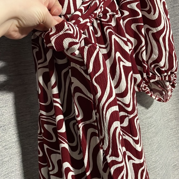 Ava & Viv - (NWT) Balloon Sleeve Belted Midi Dress - Picture 6 of 14